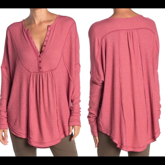 BNWT Free People Oversized Long Sleeve Tee - Picture 3 of 16